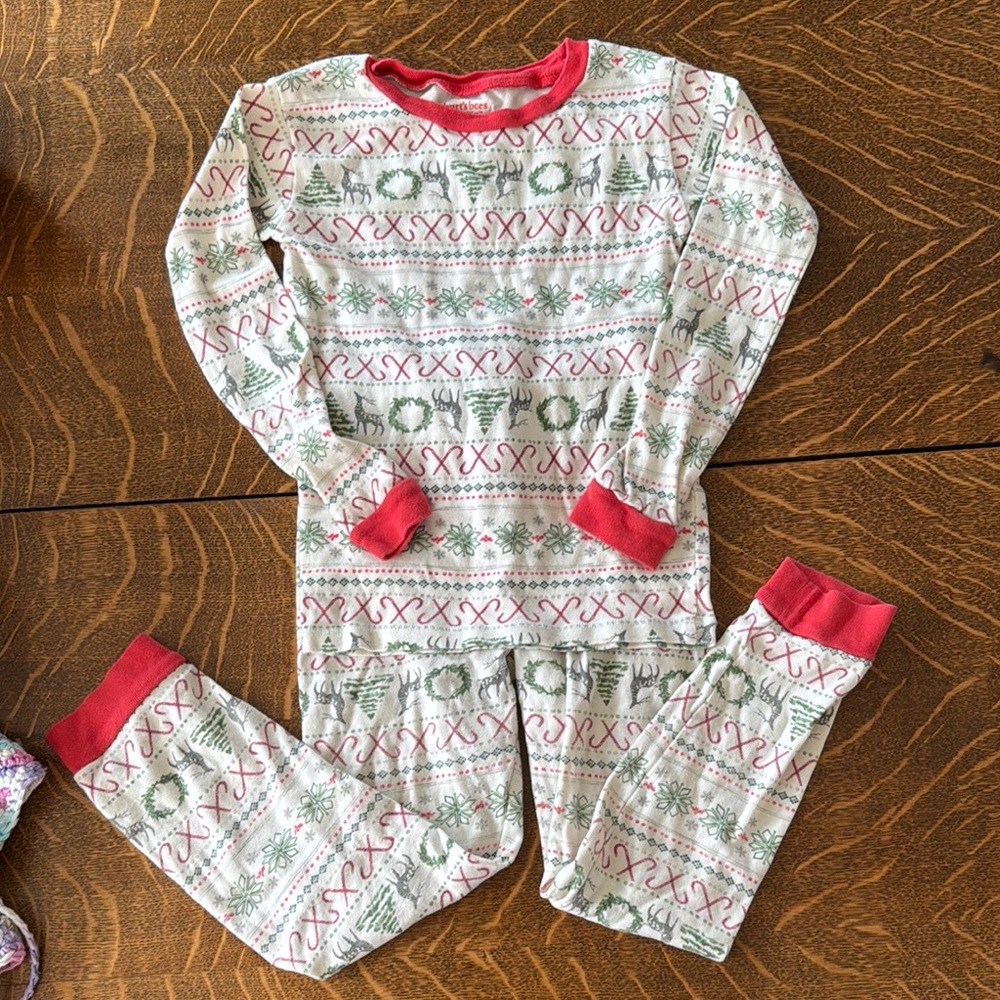 Festive Red and Green Kids Pajamas